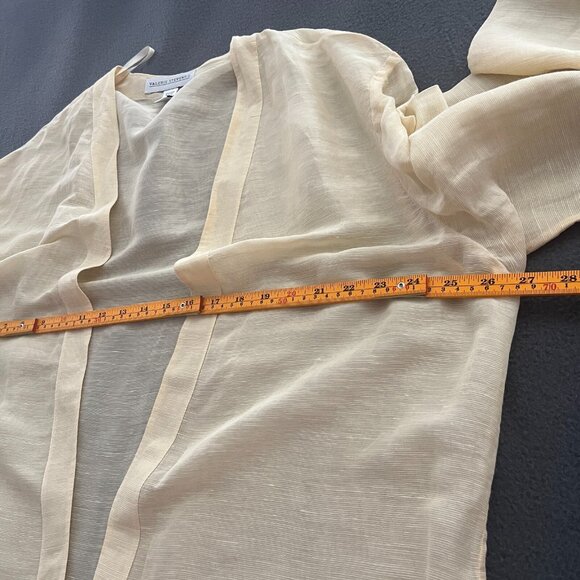 Valerie Stevens II 20W Linen Silk Blend Layering Jacket Canary Yellow Cardigan - Picture 4 of 6